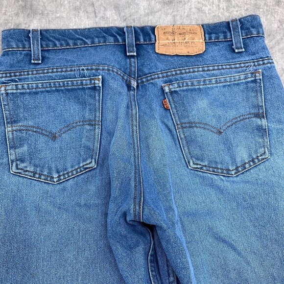 Levis Men 34W x 30L Blue Stonewash Orange Tab Mid Rise Straight Leg USA VTG - Picture 9 of 12